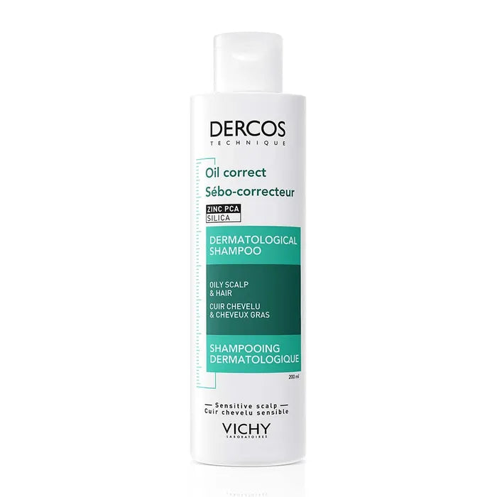 VICHY DERCOS Technique – Șampon cu Control al Sebumului, Regulator și Tratant, 200 ml