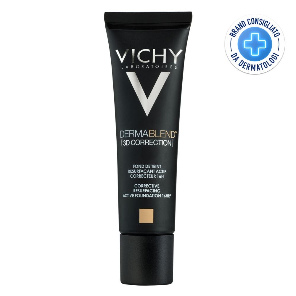 VICHY Dermablend 3D Correction – Fond de ten pentru ten gras, nuanța 55, 30 ml