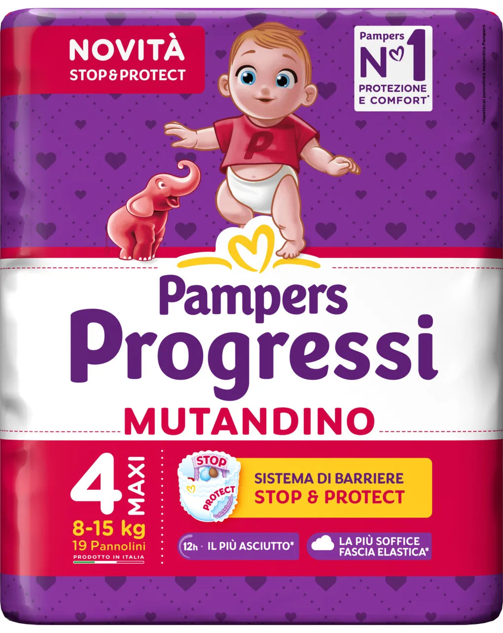 PAMPERS Progressi – scutece, maxi, 19 bucăți