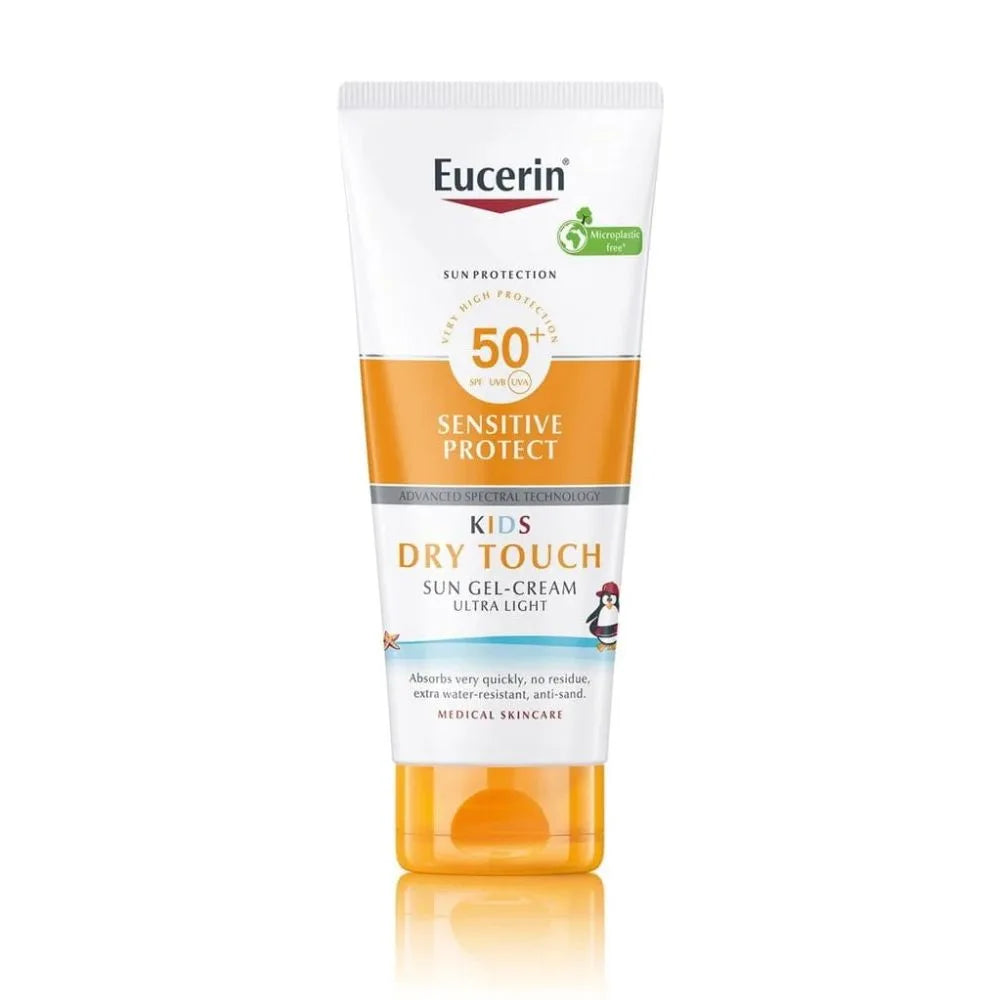 EUCERIN Sun Protection – Kids Dry Touch Gel Cremă Ultra Ușoară Sensitive SPF50+, 200 ml
