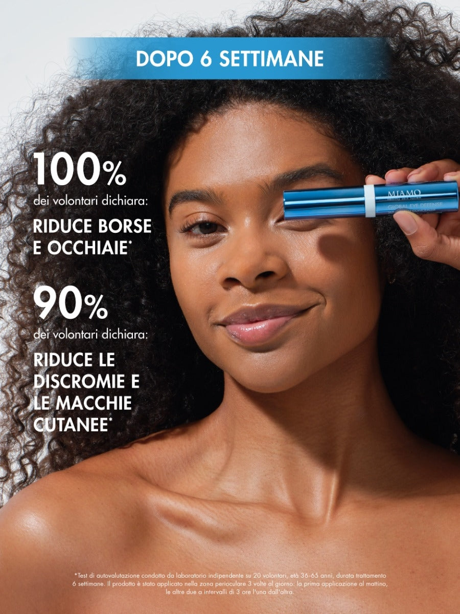 MIAMO Global Eye Defence Sunscreen Concealer Corector iluminator pentru conturul ochilor, antirid și anti-pun gi SPF 30 nuanța CARAMEL, 7.5 ml