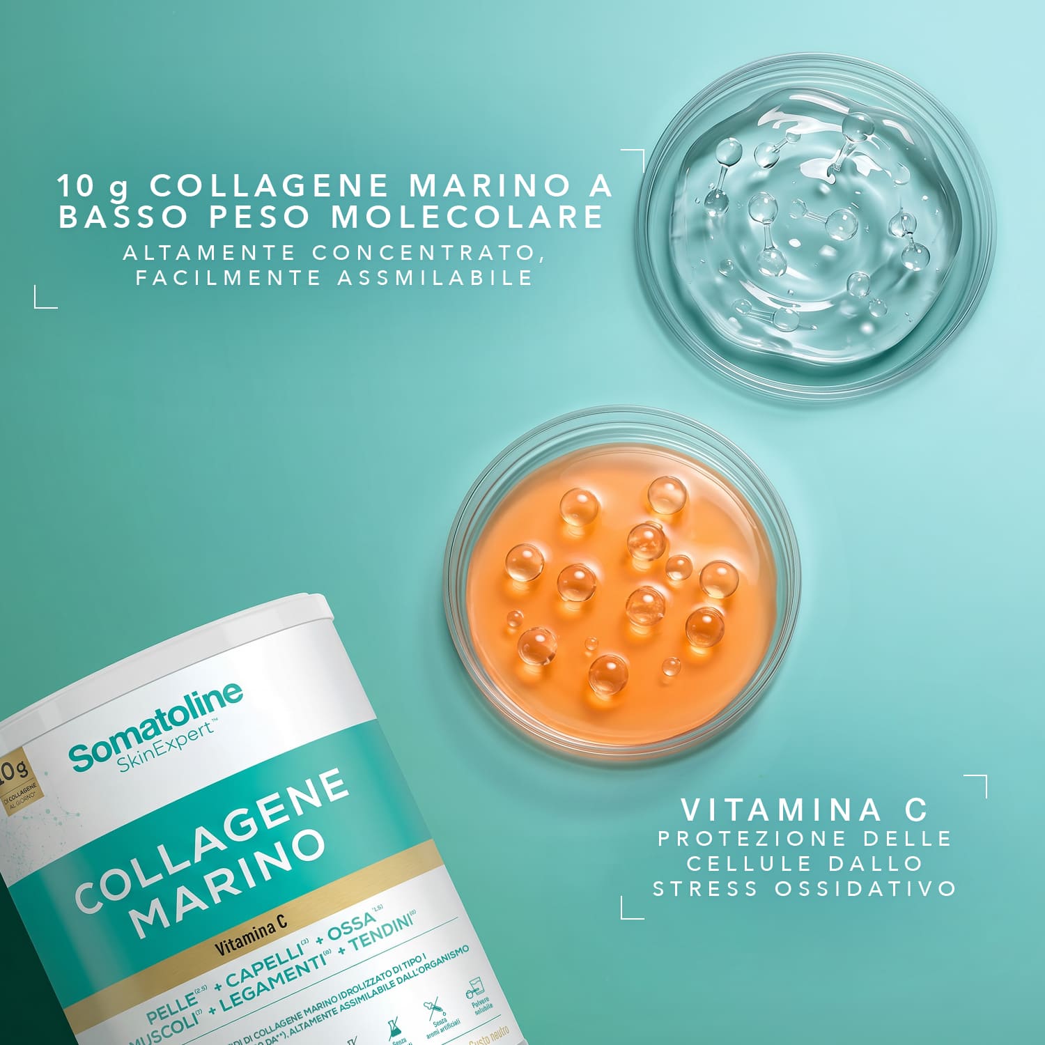 SOMATOLINE Colagen marin hidrolizat cu vitamina C, 278 g