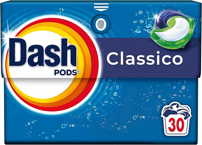 DASH Pods Classico, capsule detergent pentru rufe, 30 capsule