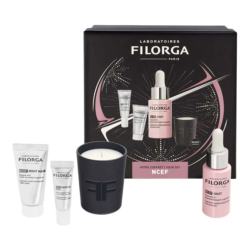 FILORGA NCEF SET PELLE DE VIS NCEF-SHOT 15ml + EYES 4ml + MASK 15ml + LUMÂNARE