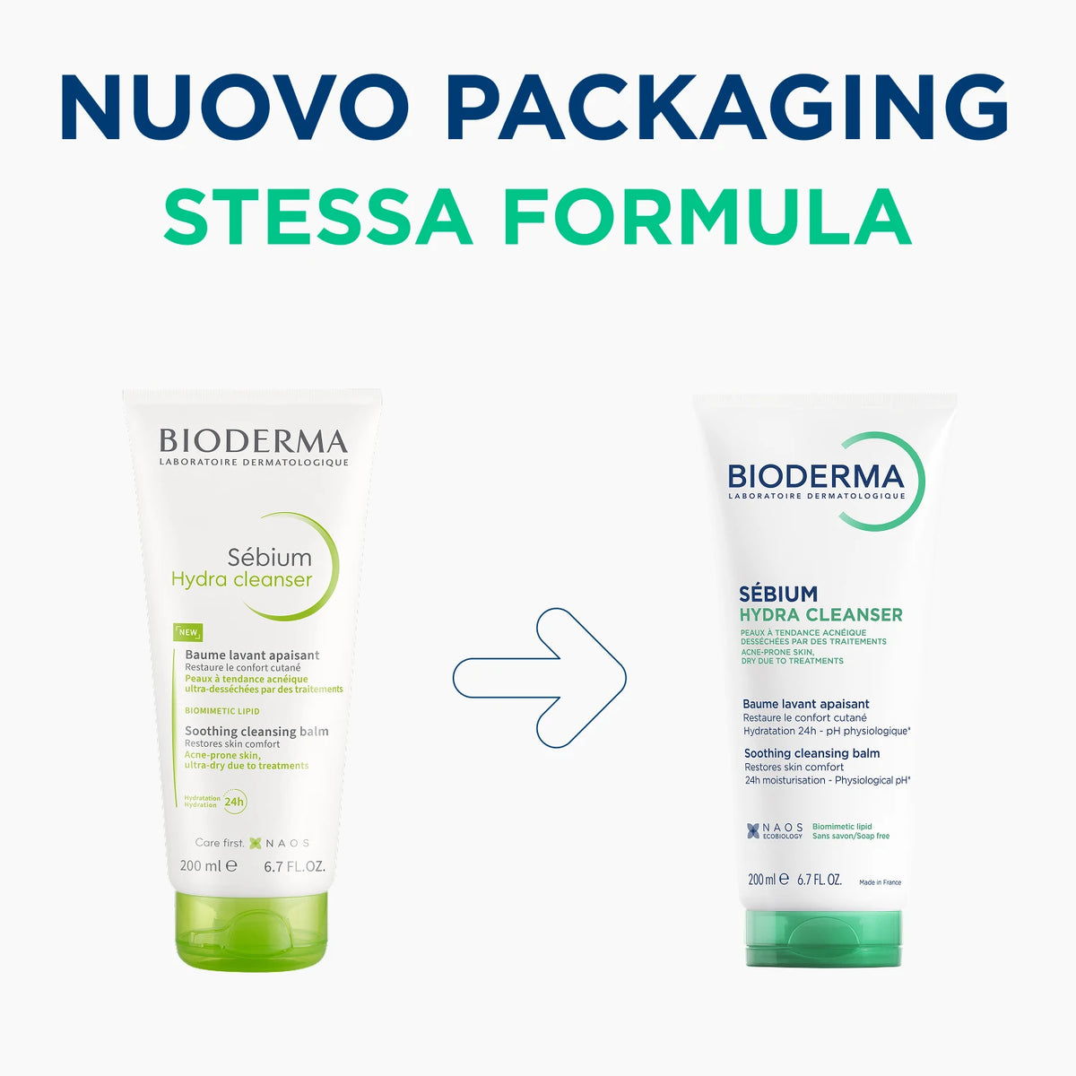BIODERMA Sébium Hydra Cleanser Balsam de curățare delicat pentru ten gras, acneic și sensibil, 200 ml