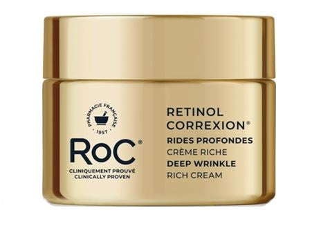 ROC Retinol Correxion cremă facială bogată - cremă pentru riduri profunde cu retinol și ceramide, 50 ml