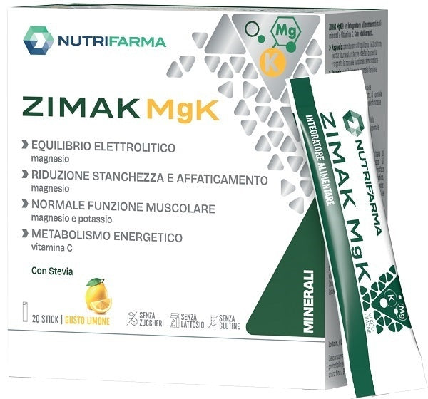 AQUA VIVA Zimak MgK - Supliment cu săruri minerale pentru oboseală și epuizare, 20 plicuri