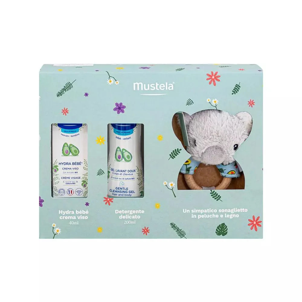 Set cadou Mustela Koala Hydra Bébé: Cremă de față 40 ml + Fluid de curățare