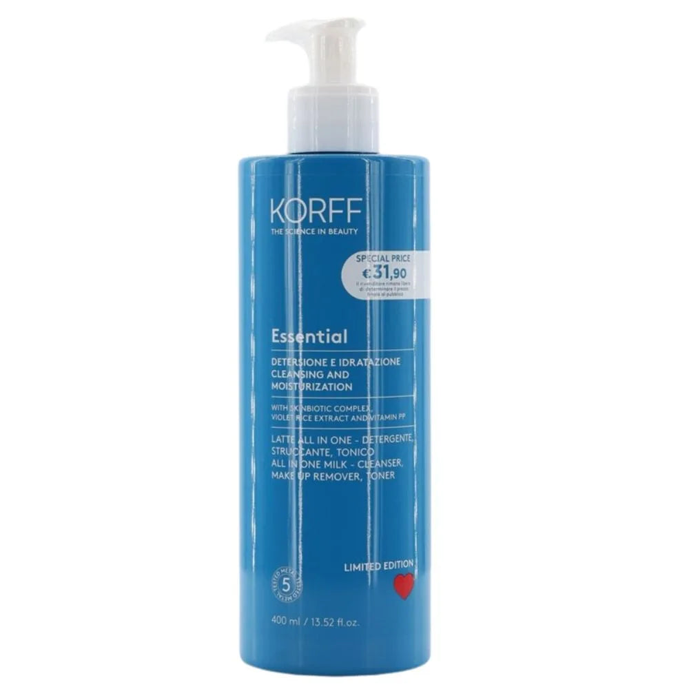 KORFF ESSENTIAL – Essence Latte All In One Detergent, Demachiant și Tonic 400ml