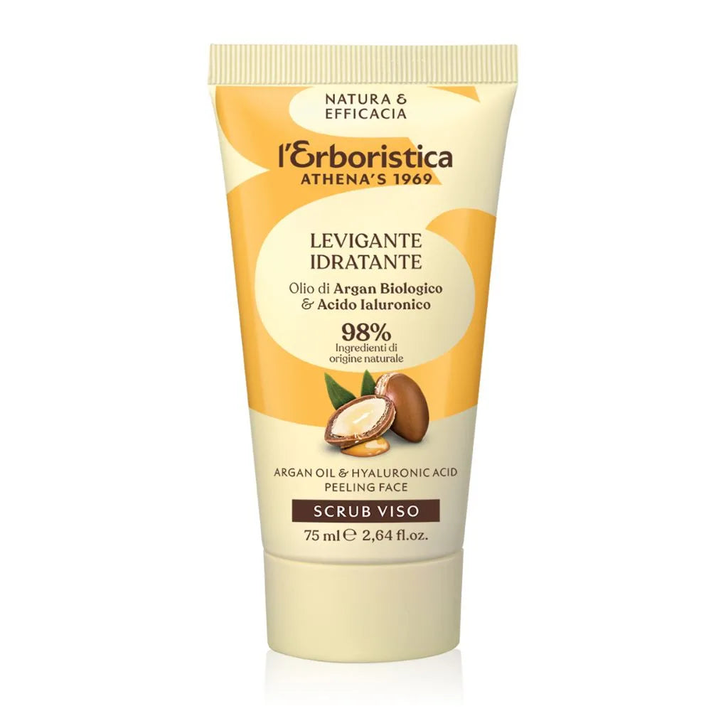 L'ERBORISTICA Ulei de argan- Scrub Cremă Exfoliantă pentru Față, 75ml