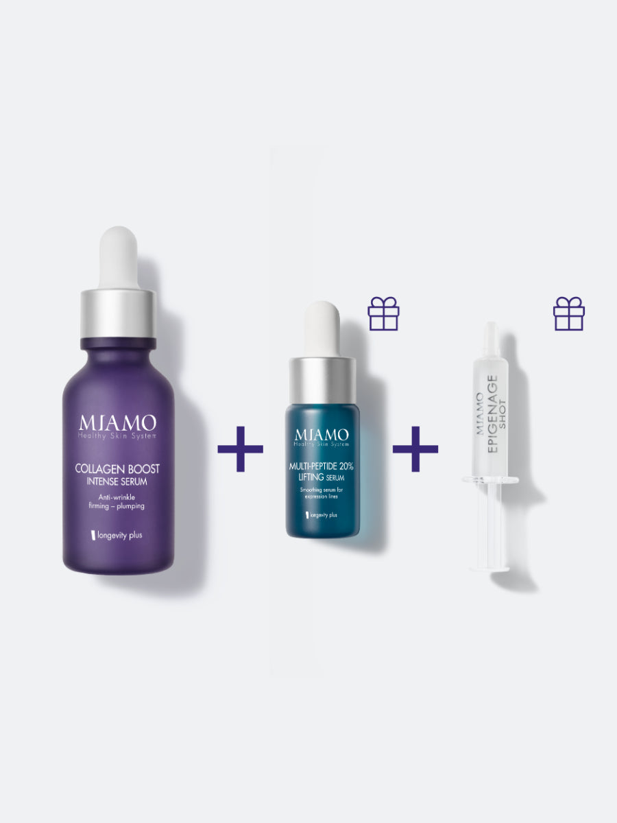 Miamo – Protocol Fill&Lift: Ser intensiv Collagen Boost 30 ml + Ser lifting Multi-Peptide 20% 10 ml + Epigenage Shot 1 ml