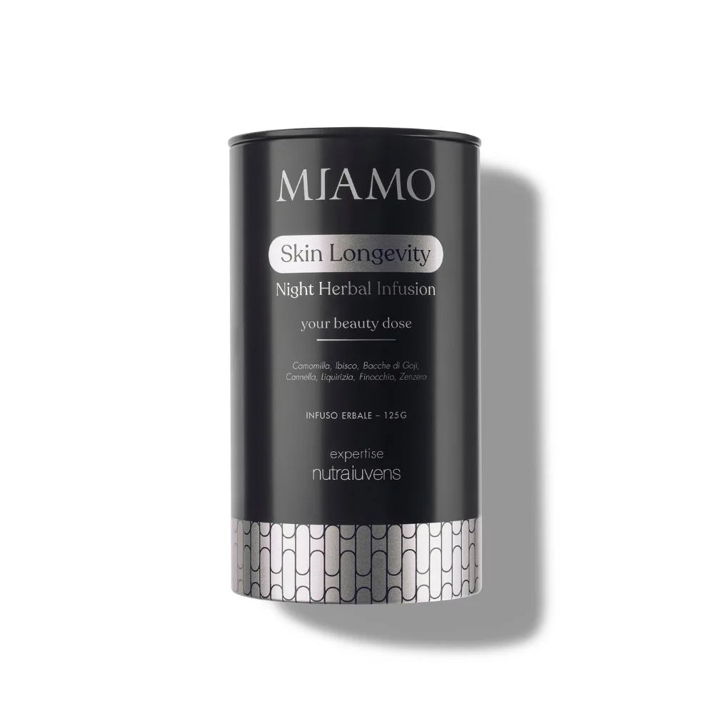 Miamo Nutraiuvens – Infuzie herbală / ceai Skin Longevity Night Herbal Infusion, 125 g (50 doze)