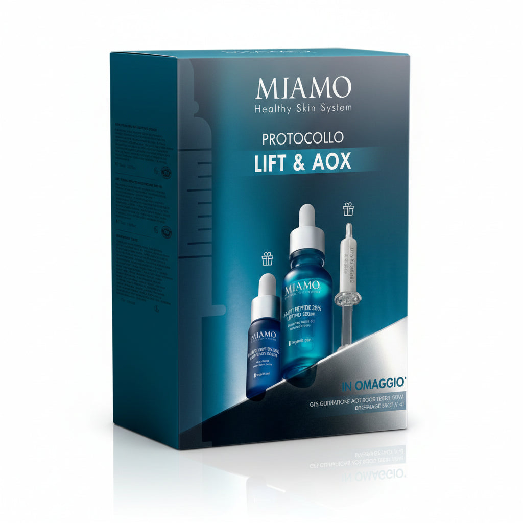 Miamo – Protocol Lift & AOx: Ser lifting Multi-Peptide 20% 30 ml + GF5 Glutathione AOx Boost Serum 10 ml + Epigenage Shot 1 ml