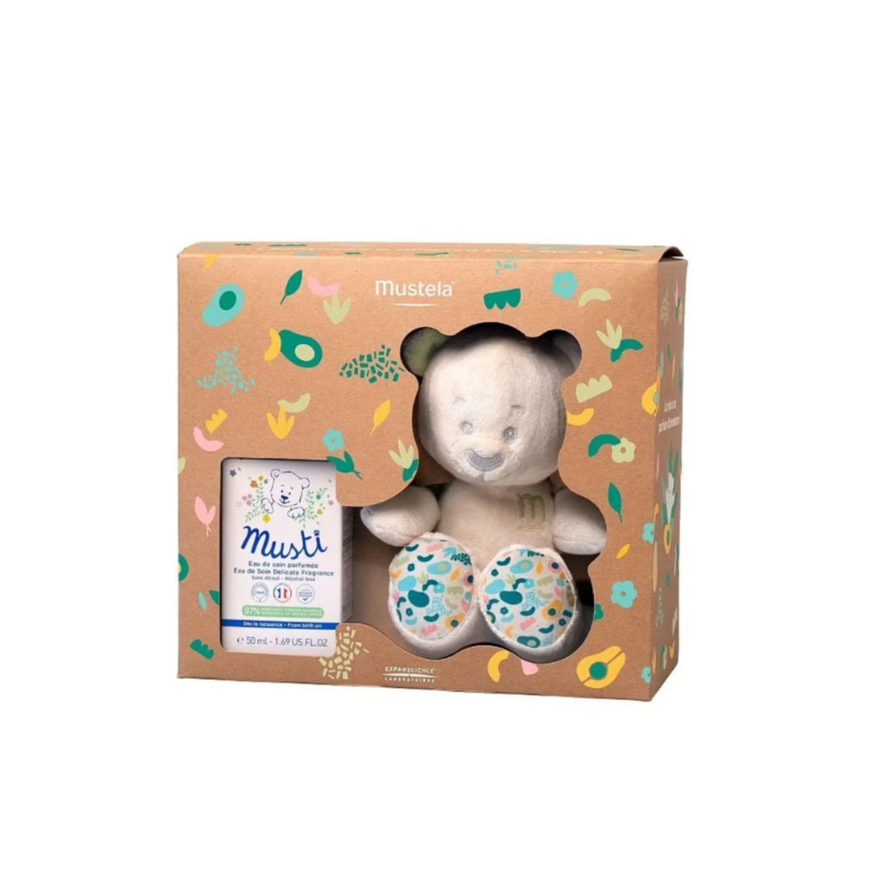 MUSTELA – Set Mustì: Apă Parfumată pentru Copii 50 ml + Jucărie de Pluș