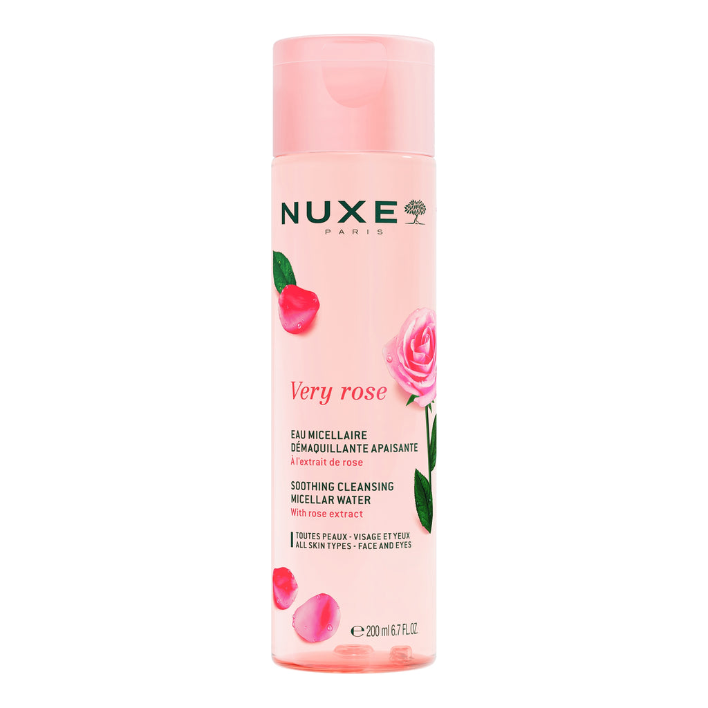 NUXE Very Rose - apă micelară calmantă care demachiază, curăță și calmează, 200 ml