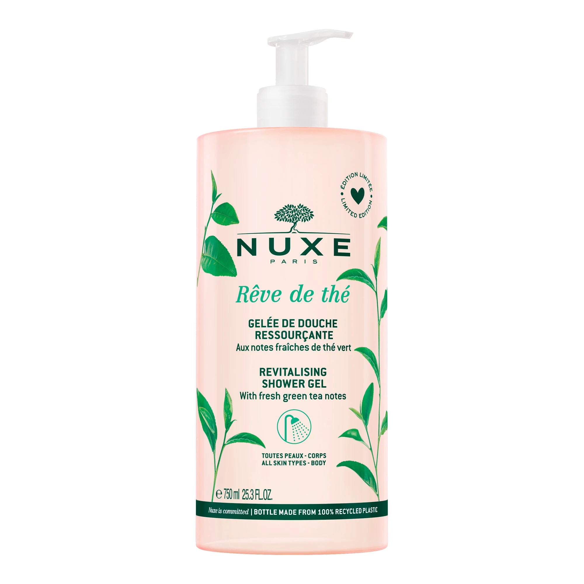 Nuxe Body Rêve De Thé – Gel de duș regenerant, 750 ml
