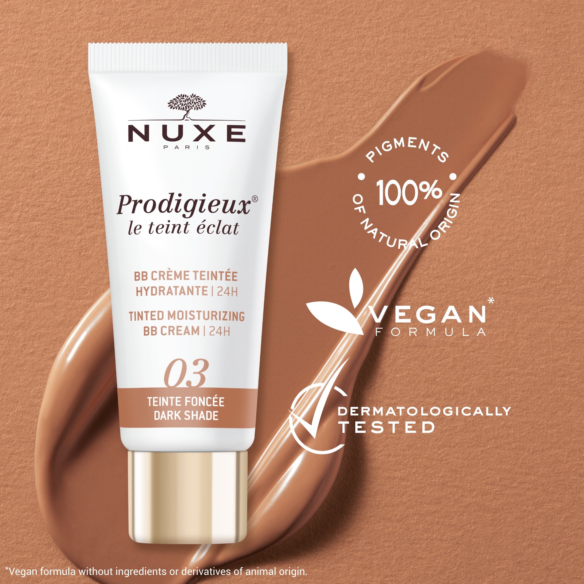 NUXE Prodigieux - Le Teint Eclat BB Cream cremă Colorata hidratantă Tonalità Scura, 30 ml