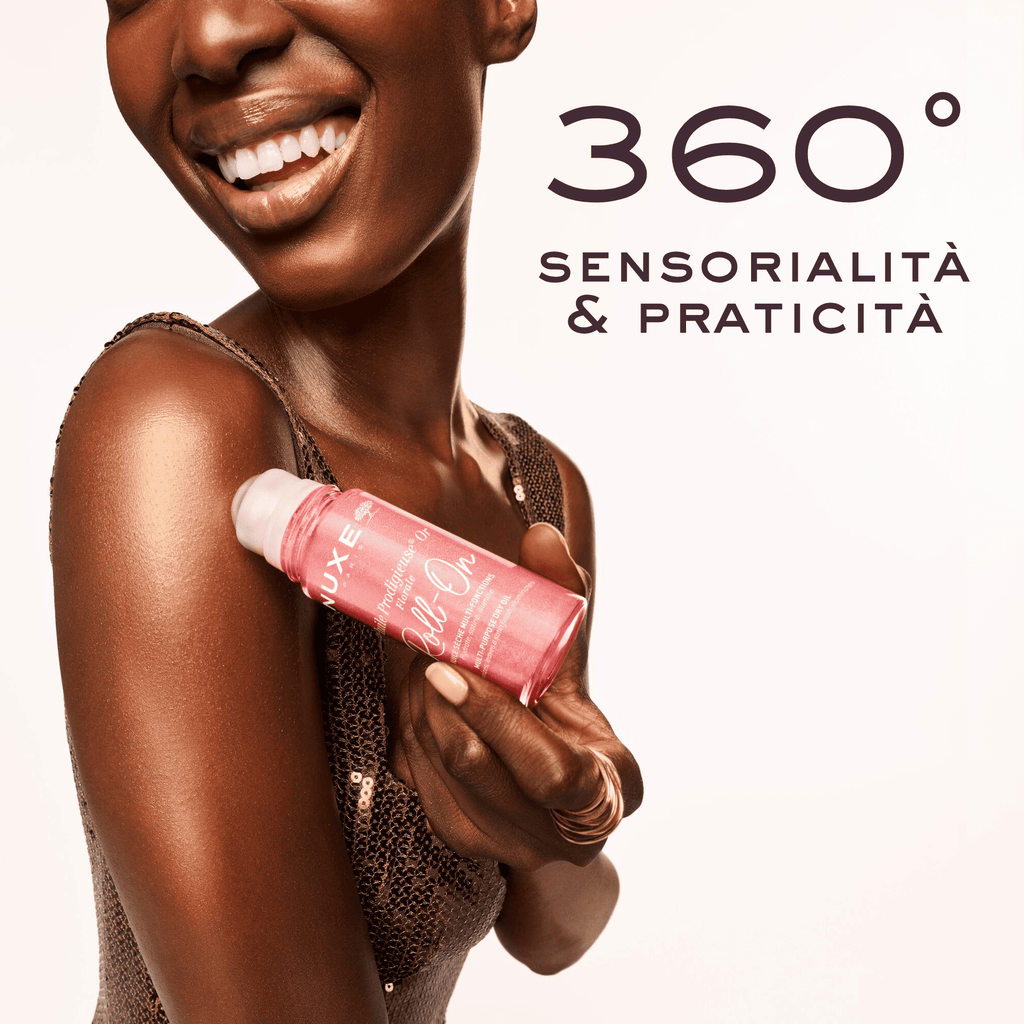 NUXE Huile Prodigieuse Or Florale roll-on hidratant, satinat și iluminator, 60 ml