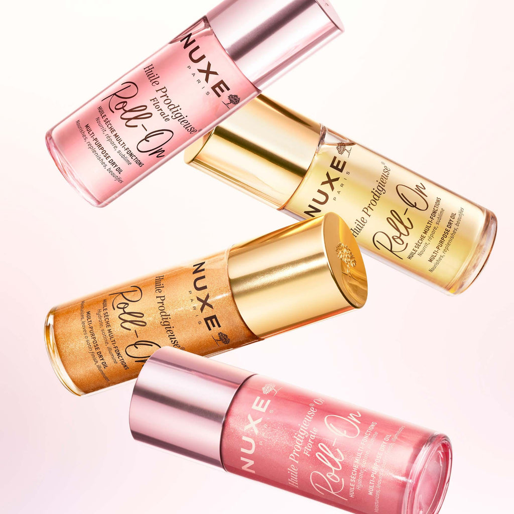 Nuxe Huile Prodigieuse Or Florale Roll-On Idrata Satina ed iluminează, 60 ml