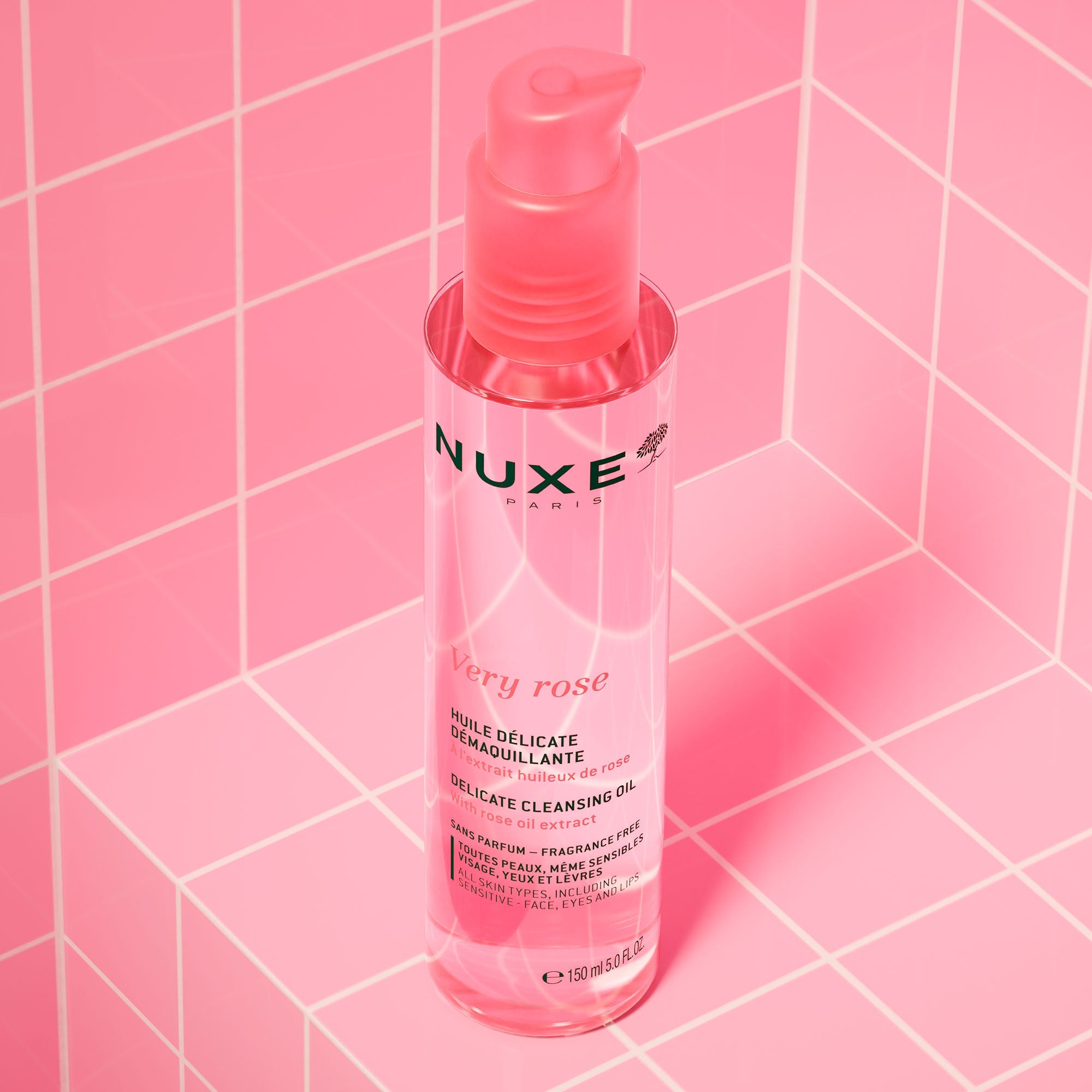 NUXE Very Rose - Ulei demachiant care curăță și calmează, 150 ml