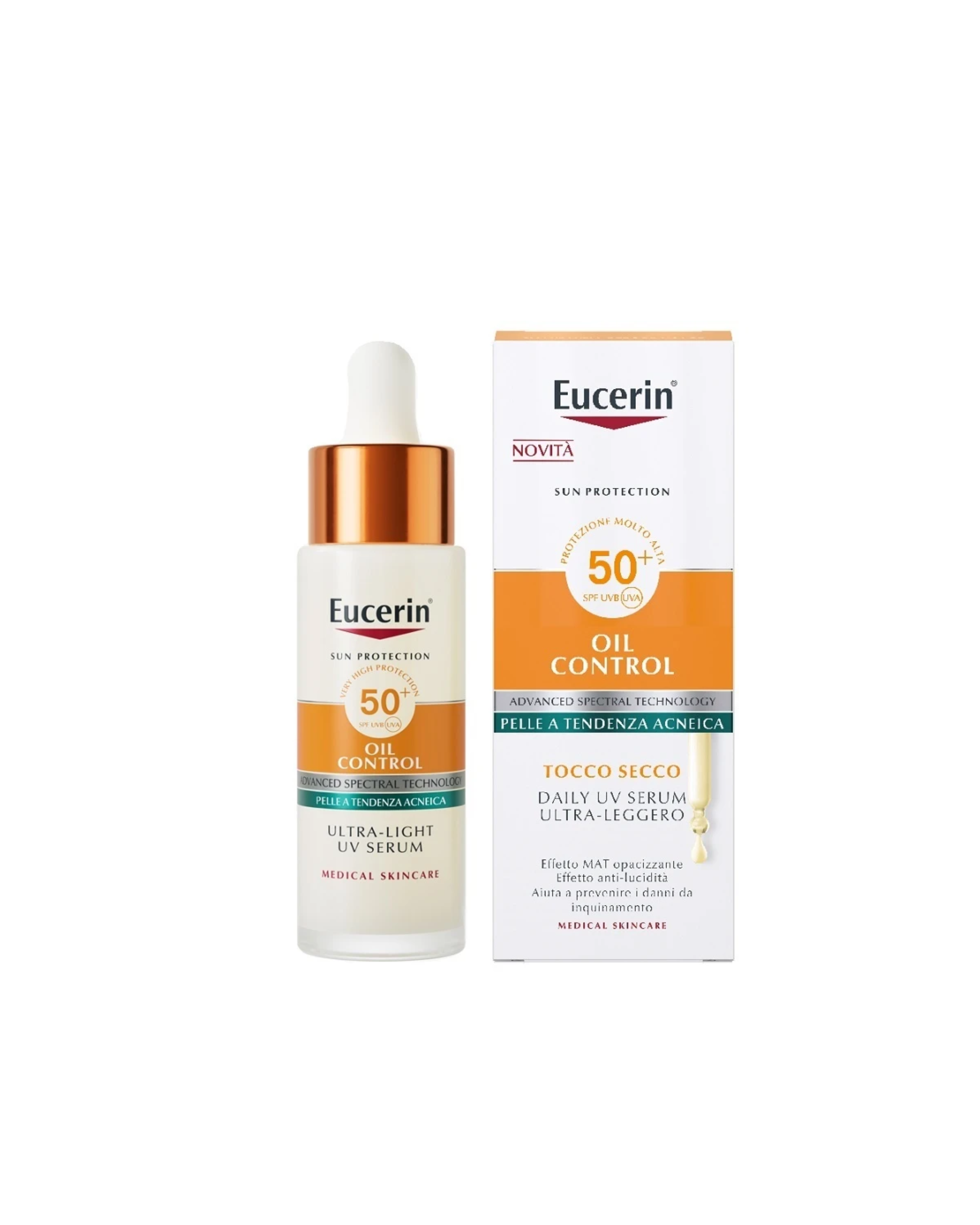 EUCERIN ESUN Face Oil Control ser – Ser Ultra Light cu textura ultra-ușoară , 30 ml