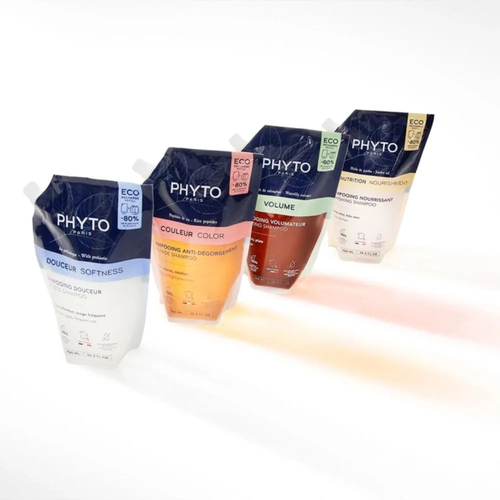 Phyto Delicato – Refill Șampon Reechilibrant pentru Uz Zilnic, Format Reîncărcare, 750 ml