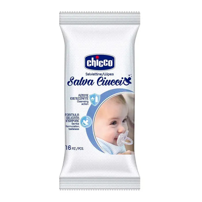 CHICCO SALVA CIUCCIO – Șervețele igienizante formulă delicată, 16 șervețele