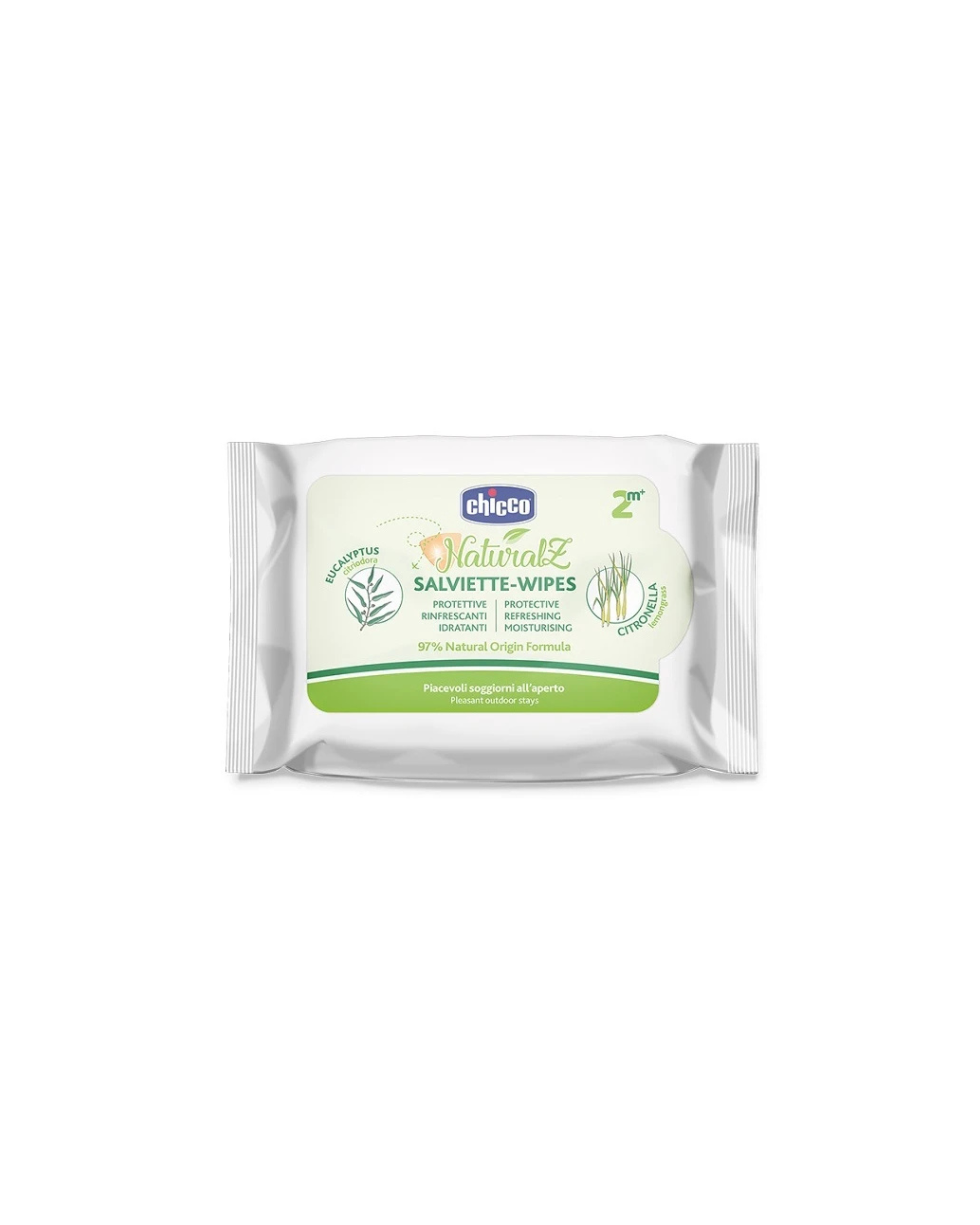 CHICCO NATURAL Z – Șervețele protectoare și răcoritoare, 20 șervețele