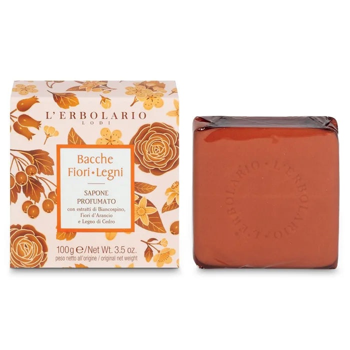 L'Erbolario Bacche Fiori Legni – Sapone Profumato, 100g