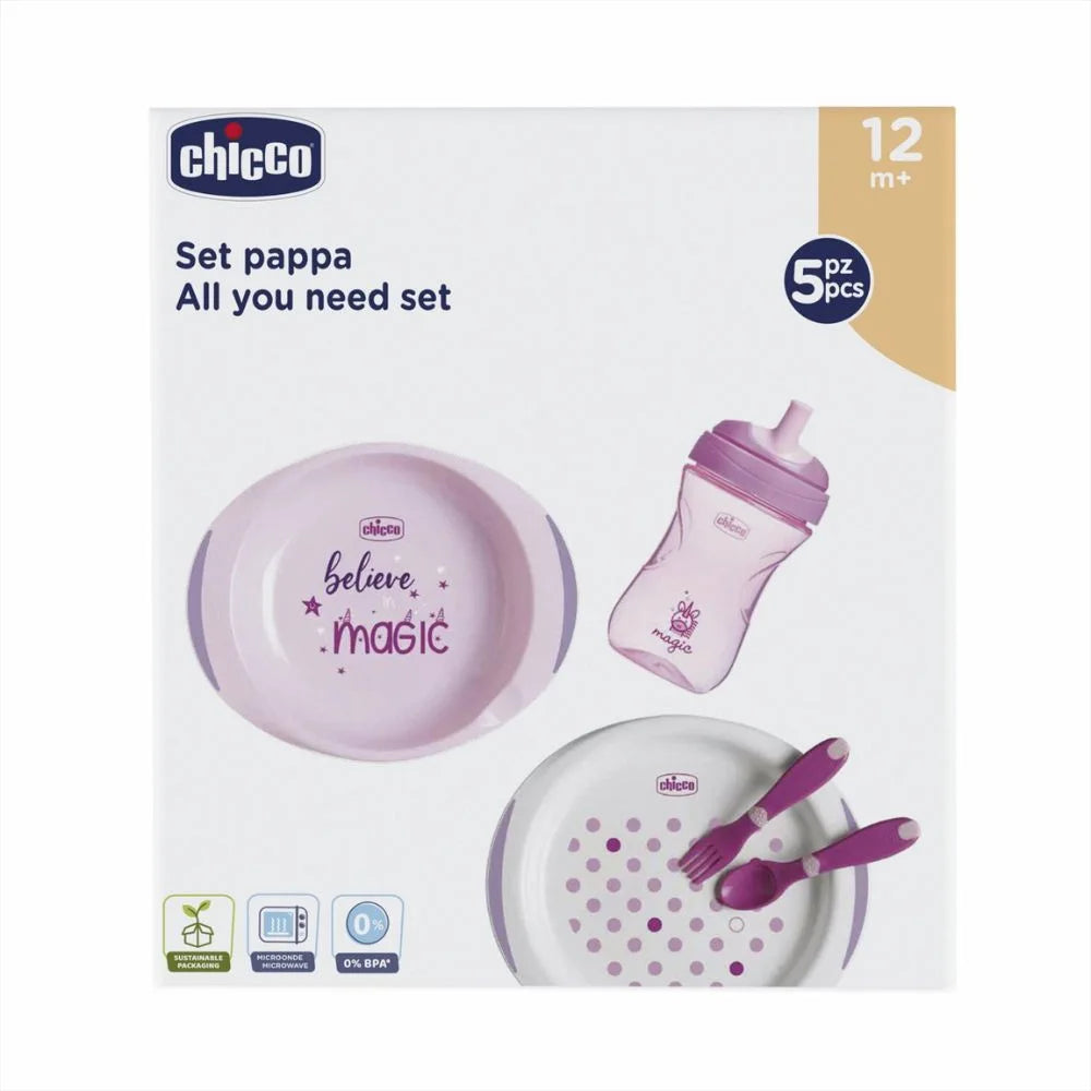 Set de masă Chicco „All You Need” – 12 luni roz