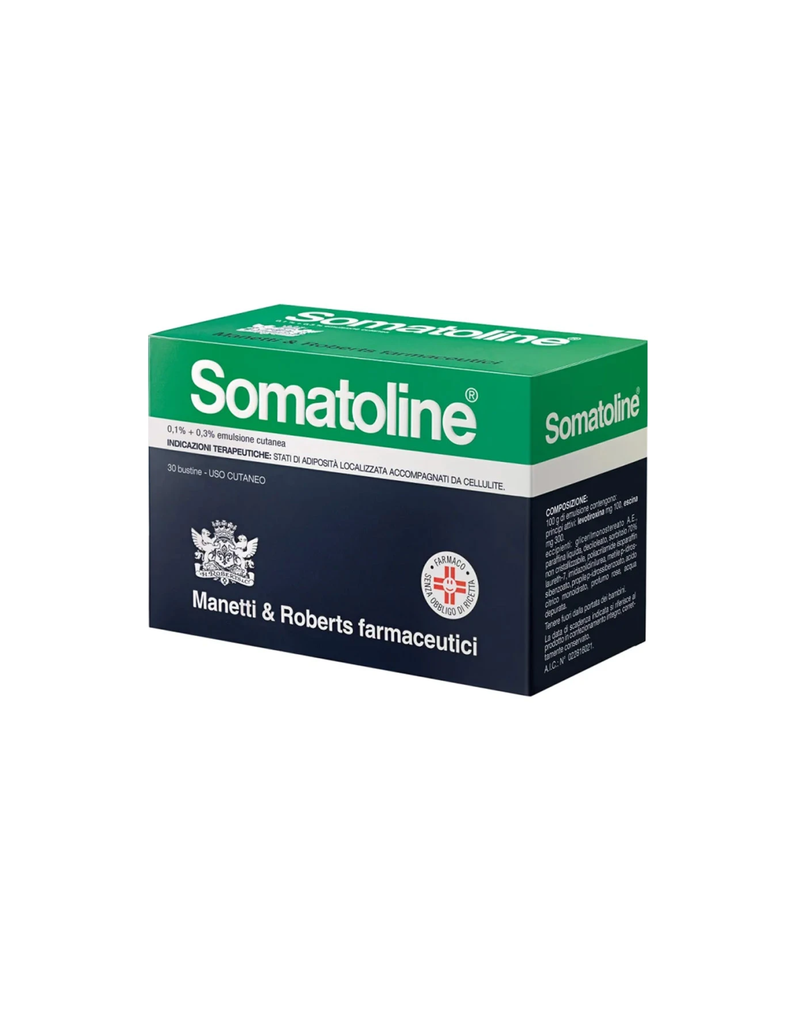 Somatoline – Cremă anticelulitică 0,1% + 0,3% emulsie pentru piele, pentru adipozitate localizată și celulită, 30 de plicuri, uz extern