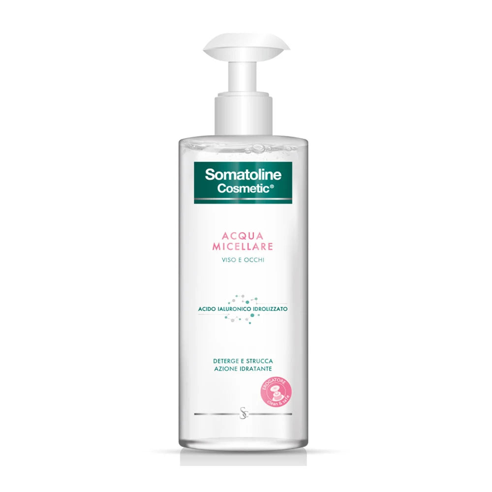 Somatoline Cosmetic Viso – Apă Micelară pentru Față și Ochi cu Acid Hialuronic, 400 ml