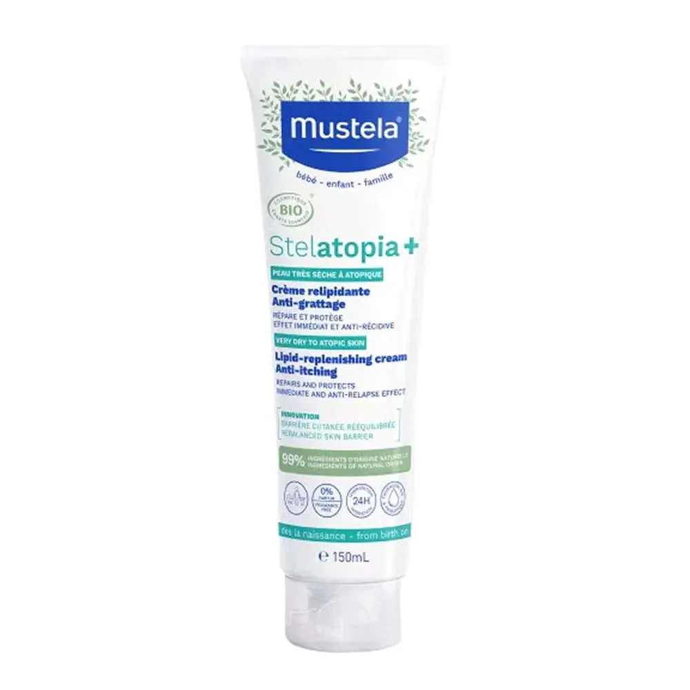 MUSTELA STELATOPIA+ – Cremă Relipidantă și Anti-Mâncărime BIO pentru Piele Atopică, 150ml