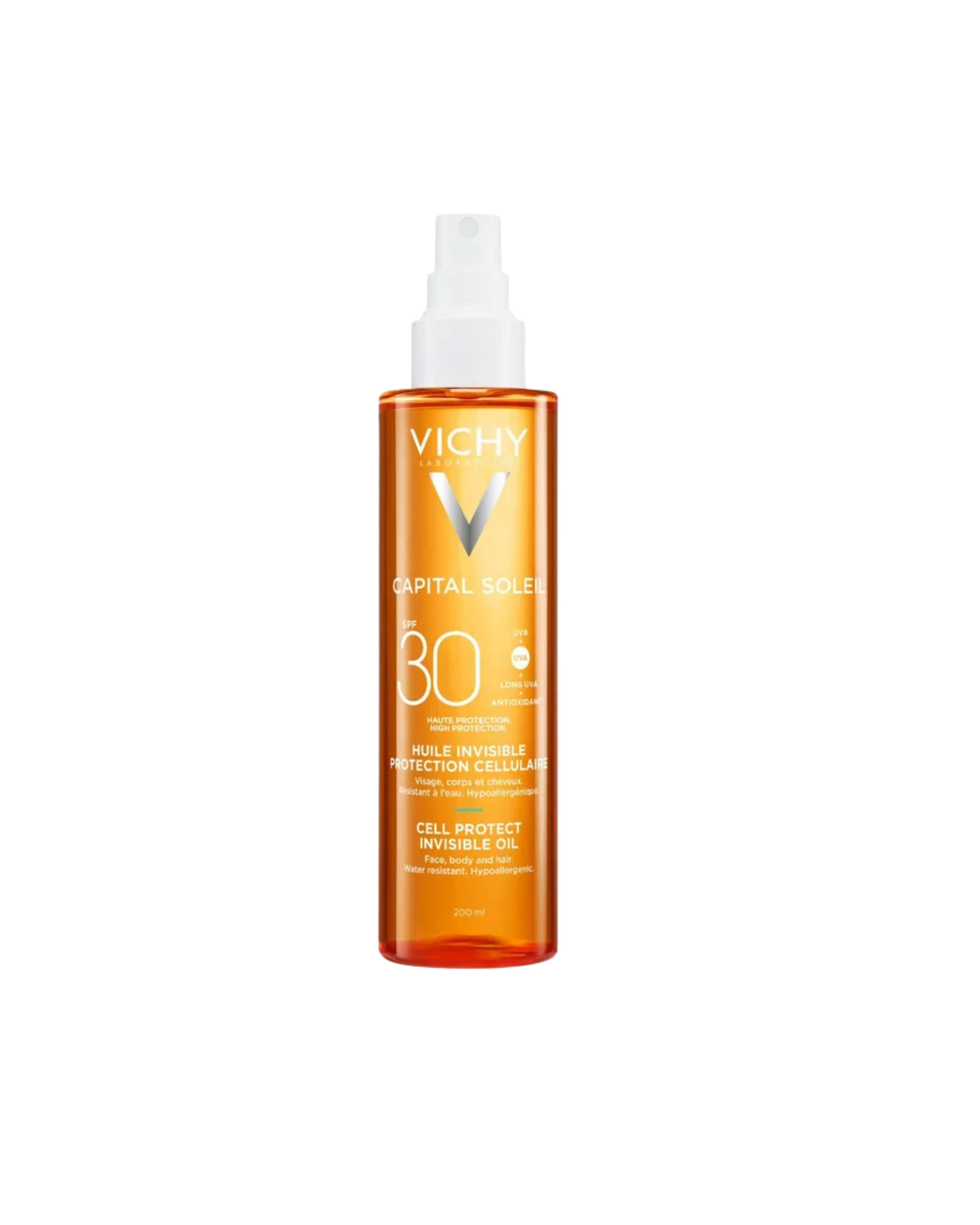 VICHY CAPITAL SOLEIL - Cell Protect Ulei invizibil SPF 30 pentru față, corp și păr, 200 ml