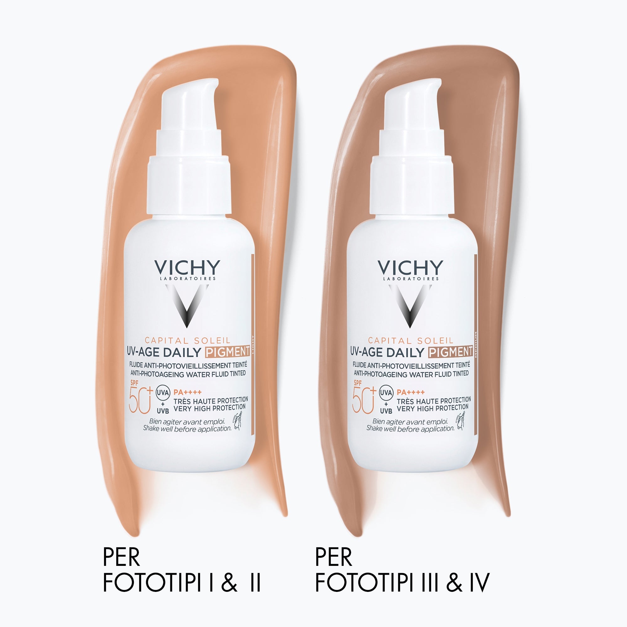 VICHY Capital Soleil UV-Age Daily Pigment Medium SPF50+ – Fluid colorat anti-fotoîmbătrânire 40 ml