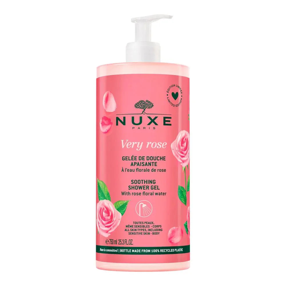 Nuxe Very Rose – Gel de duș delicat cu apă florală de trandafir 750 ml